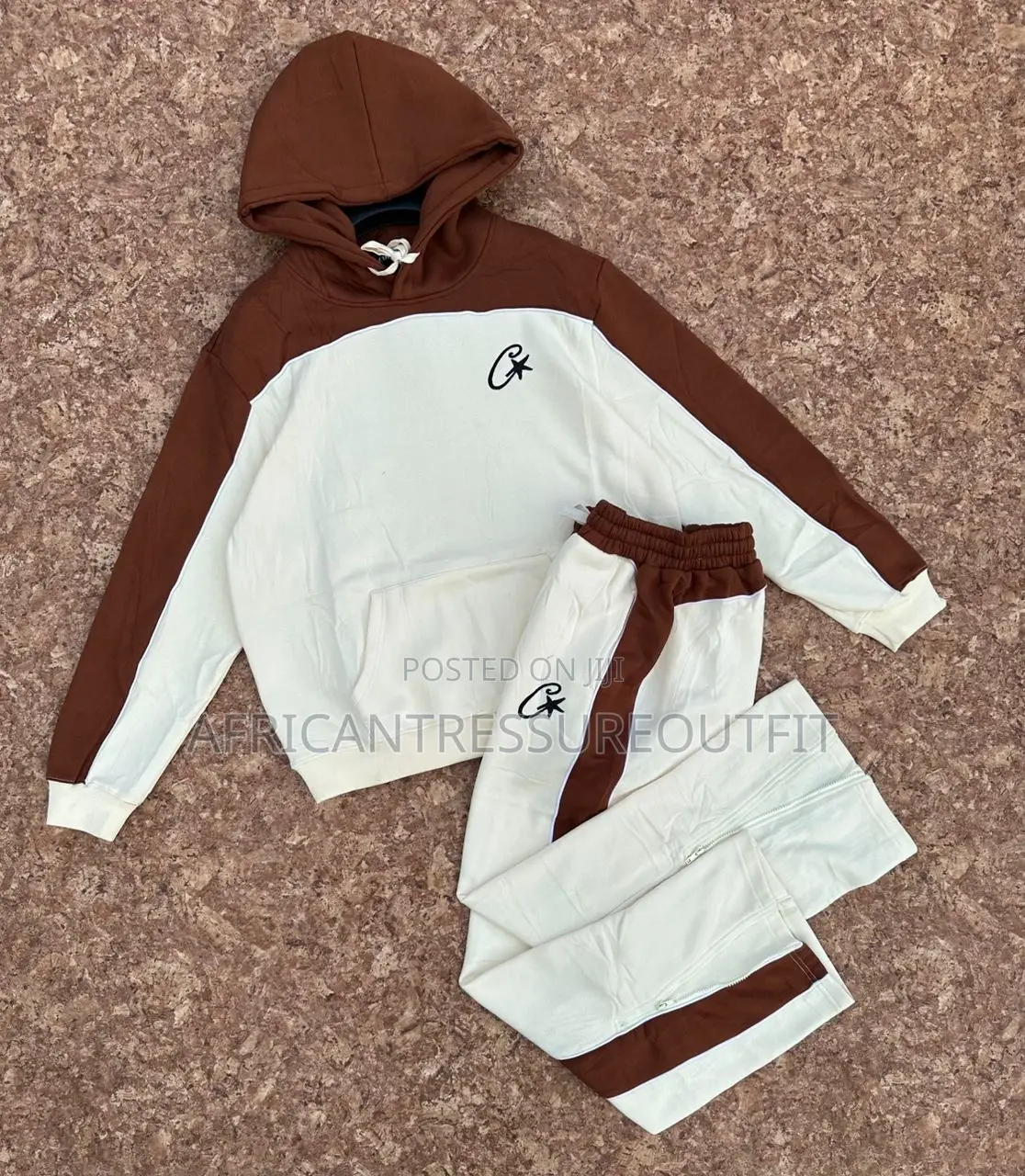 Corteiz Raw Fit Premium Collection Tracksuit Logo on Hoddie and Jogger