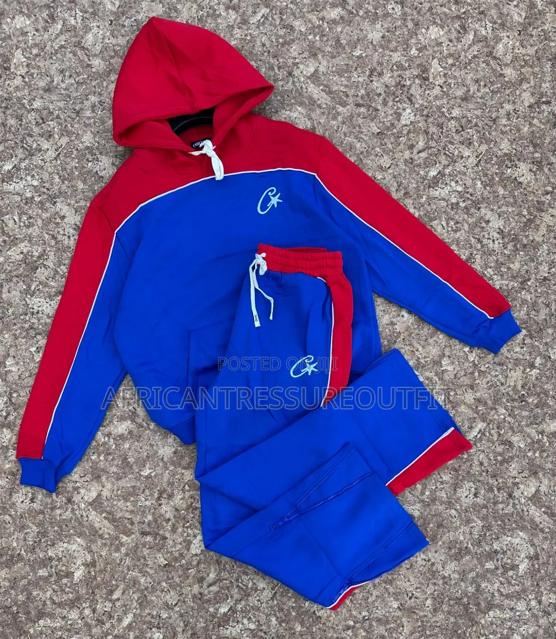 Corteiz Raw Fit Premium Collection Tracksuit Logo on Hoddie and Jogger