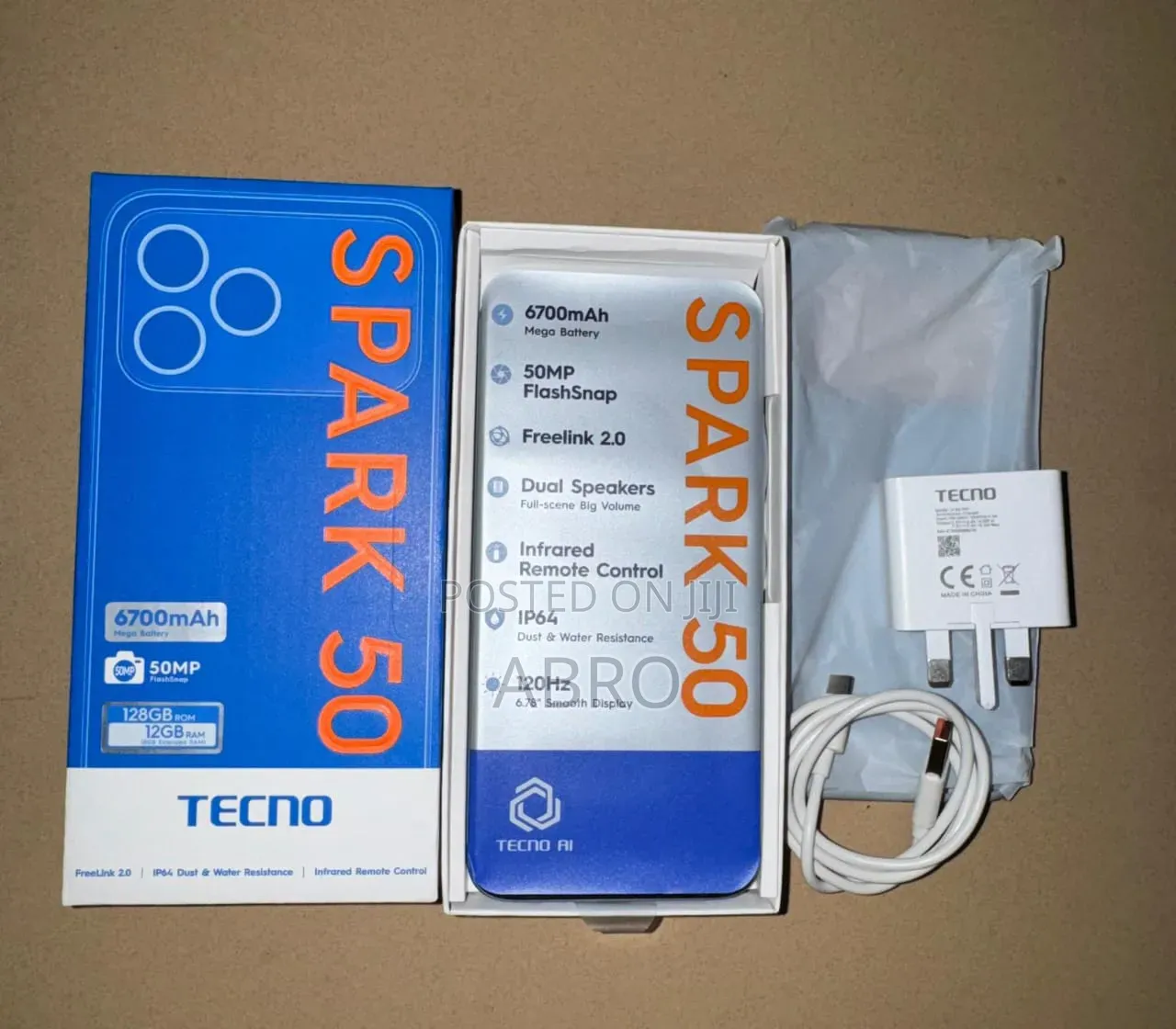 New Tecno Spark 50 128 GB Gray