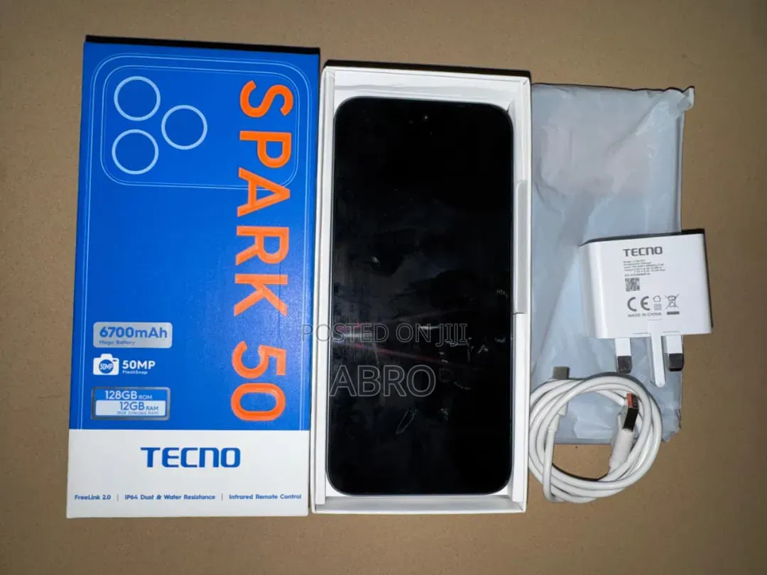 New Tecno Spark 50 128 GB Gray