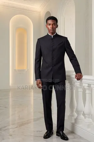 Classic Black Corduroy Suit