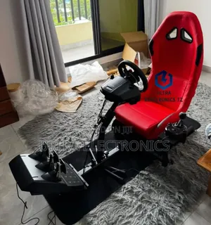 Car Racing Game With a Seat, Steering, Wheel and Car Pedal System
