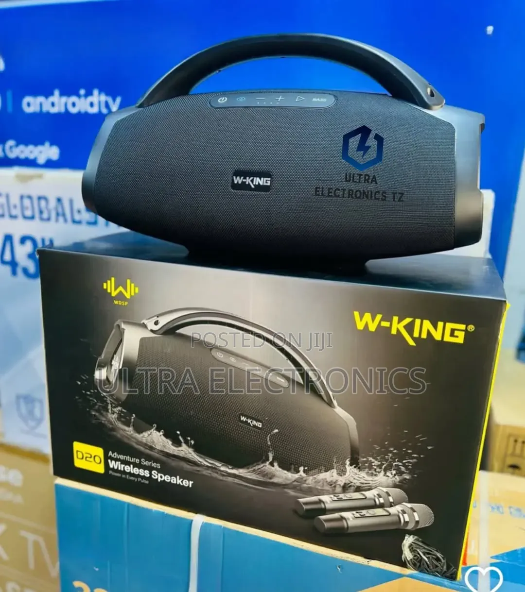 Original W-King D20 Wireless Speaker 200w With 2 Wireless Microphones