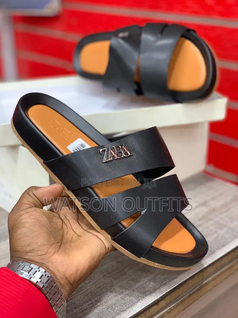 Zara Brand 5 Colours Men's Leather Sandals or Sendo Kwa Wanaume
