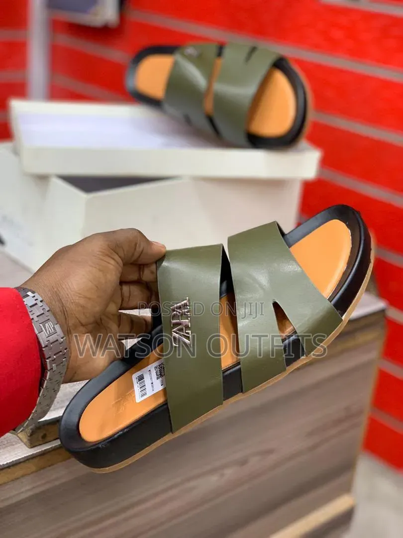 Zara Brand 5 Colours Men's Leather Sandals or Sendo Kwa Wanaume