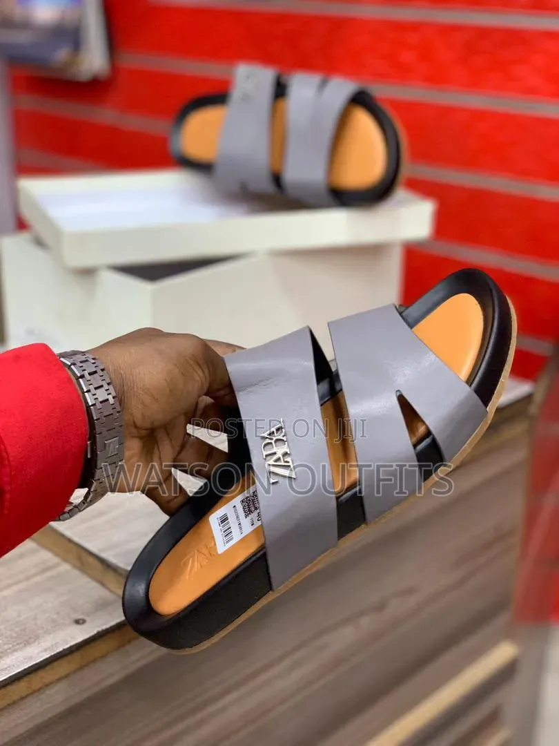 Zara Brand 5 Colours Men's Leather Sandals or Sendo Kwa Wanaume