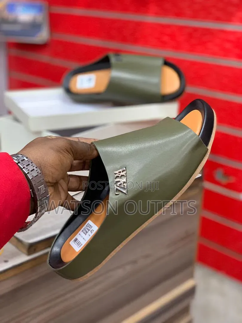 Zara Brand 5 Colours Men's Leather Sandals or Sendo Kwa Wanaume