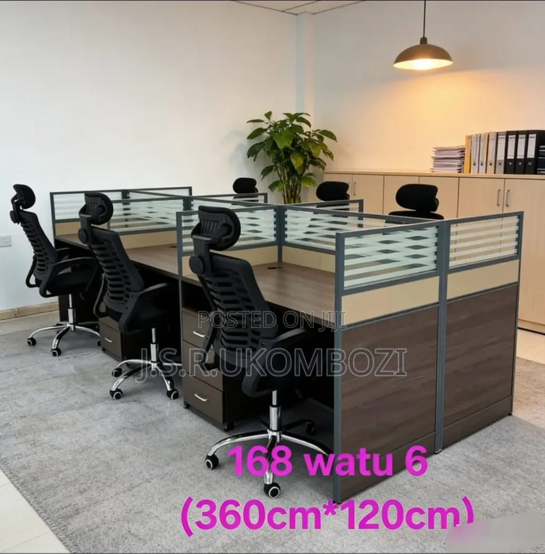 6-Seater Modern Office Workstation – Model 045-6 HQM