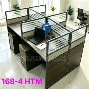 4-Seater Modern Office Workstation – Model 045-4 HQM
