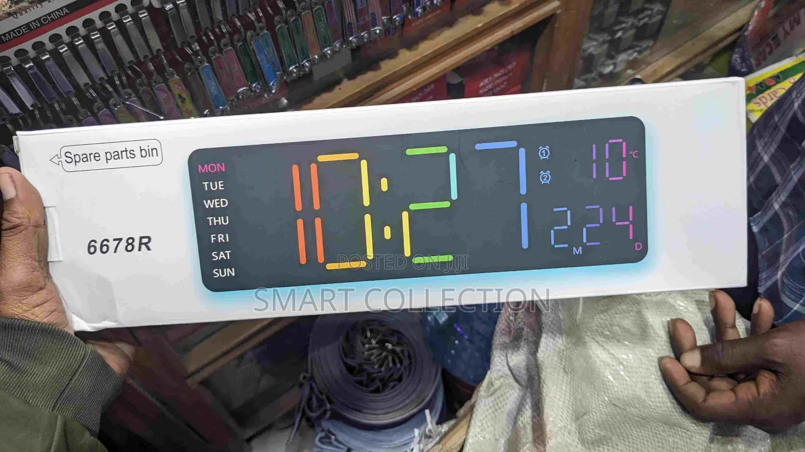 Light Wall Clock Digital Display With Remote Control Temperature Date