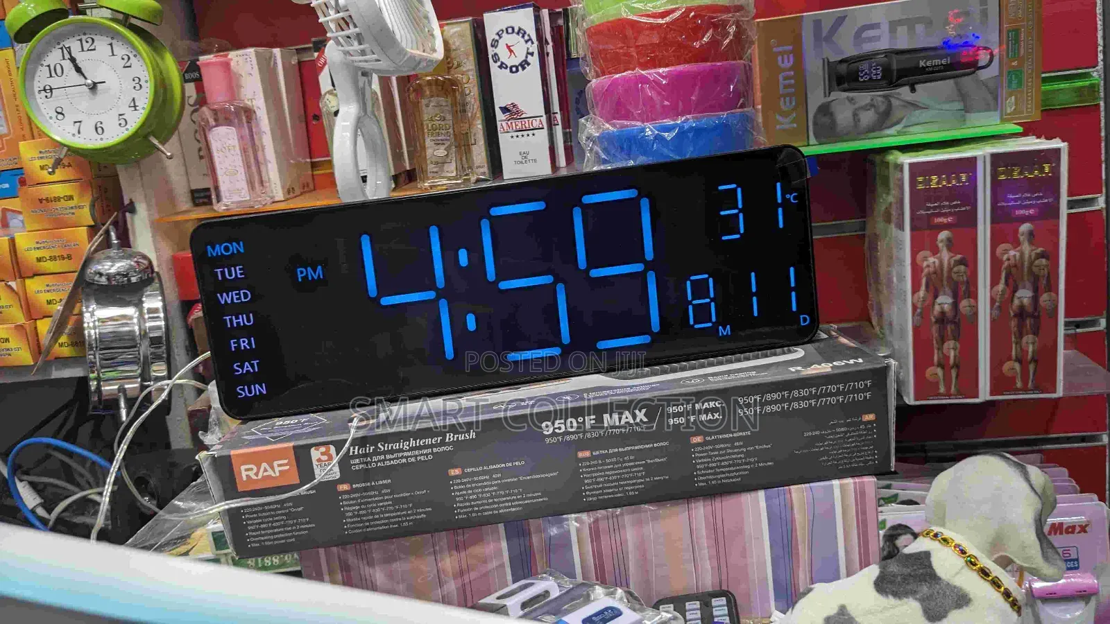 Light Wall Clock Digital Display With Remote Control Temperature Date
