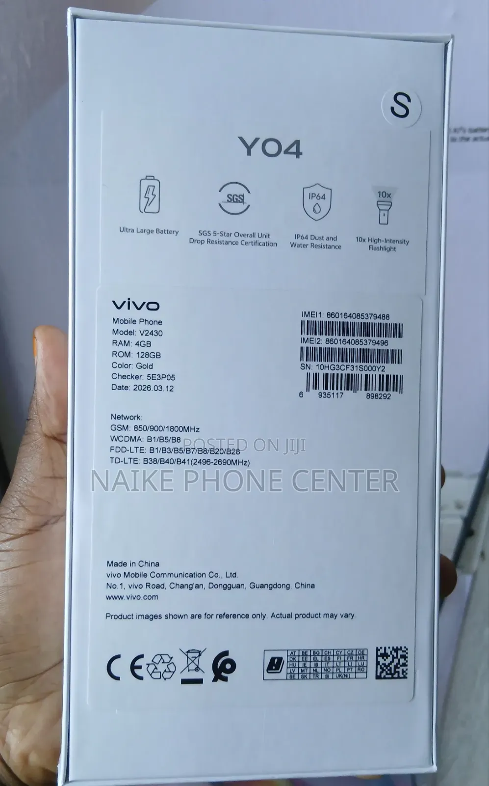New Vivo Y04 128 GB Gold