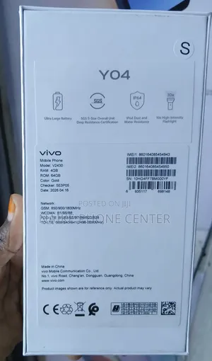 New Vivo Y04 64 GB Gold