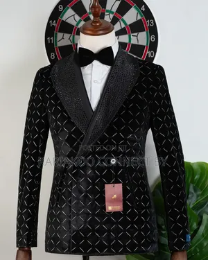Premium Araf Double-Breasted Groom Suit