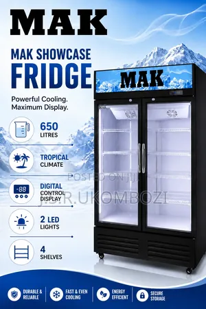Mak Showcase 650ltrs Double Door