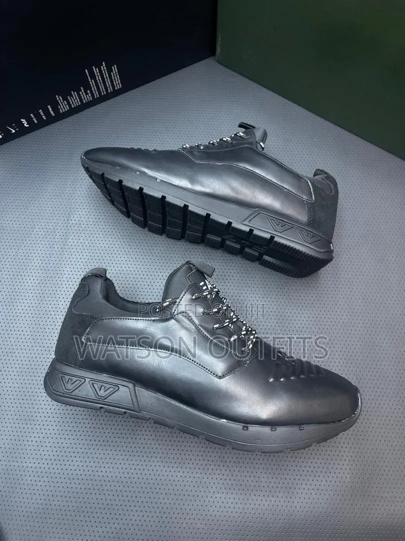 Men's Leather Shoes Burberry Brand Completely Leather Materials