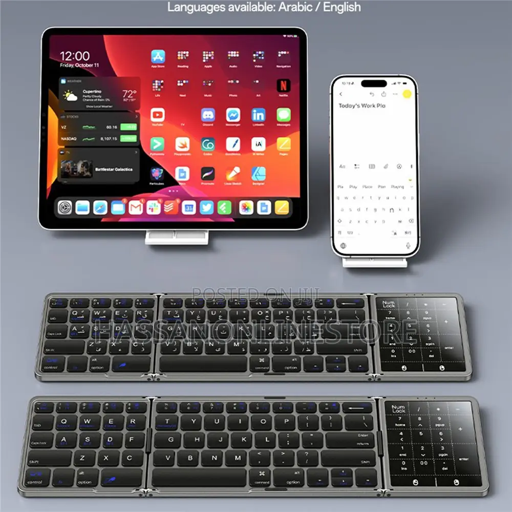 Yesido Kb49 Tri-Fold Wireless Bluetooth-Compatible Keyboard