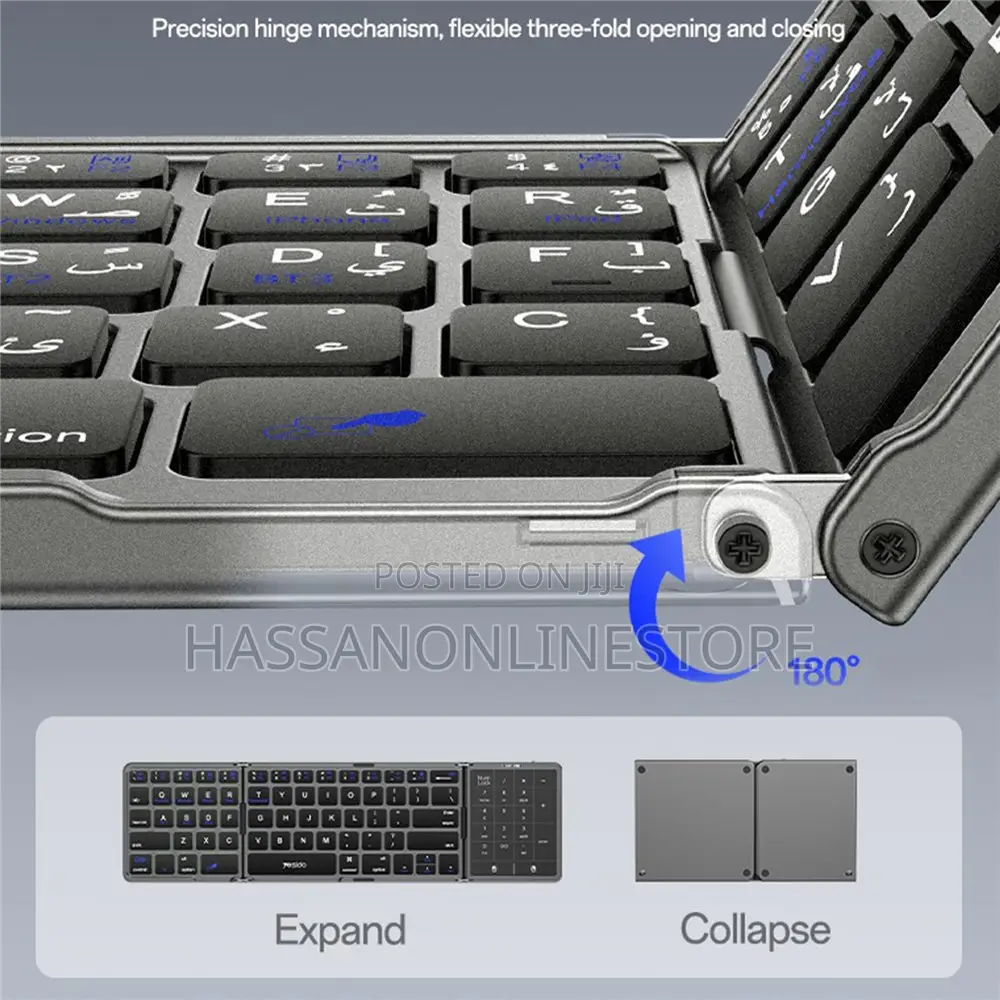 Yesido Kb49 Tri-Fold Wireless Bluetooth-Compatible Keyboard