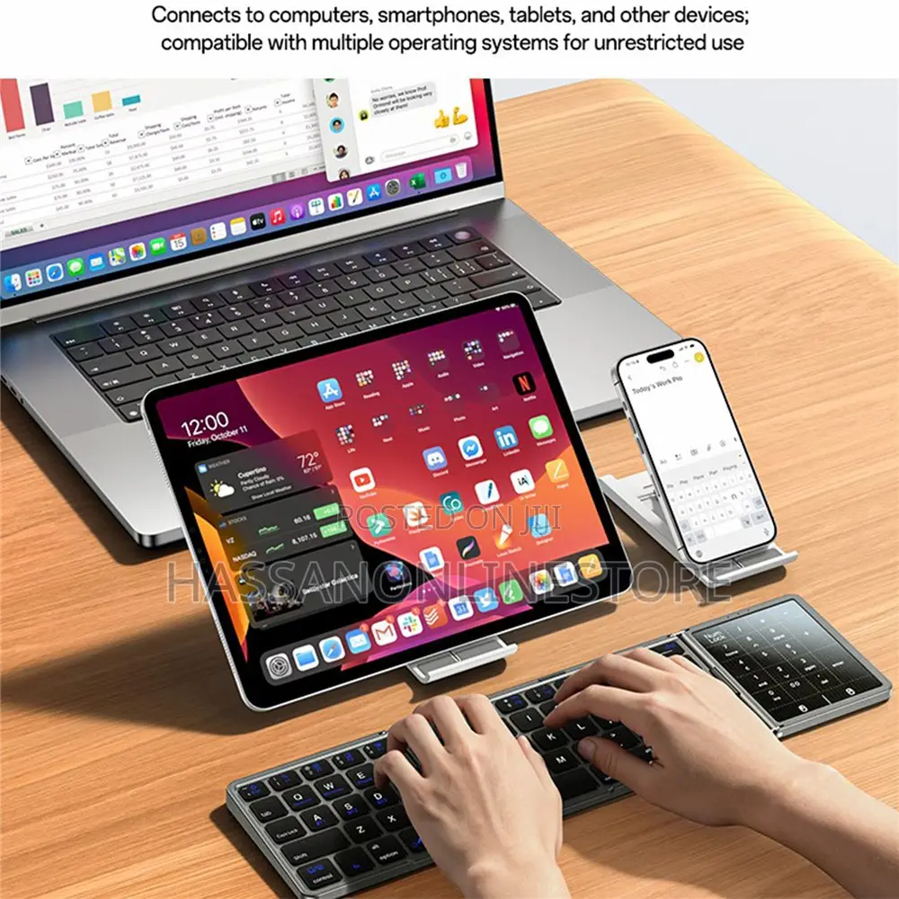 Yesido Kb49 Tri-Fold Wireless Bluetooth-Compatible Keyboard