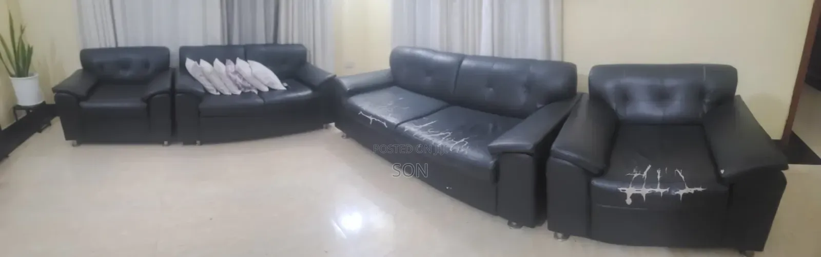 Black Sofa Set