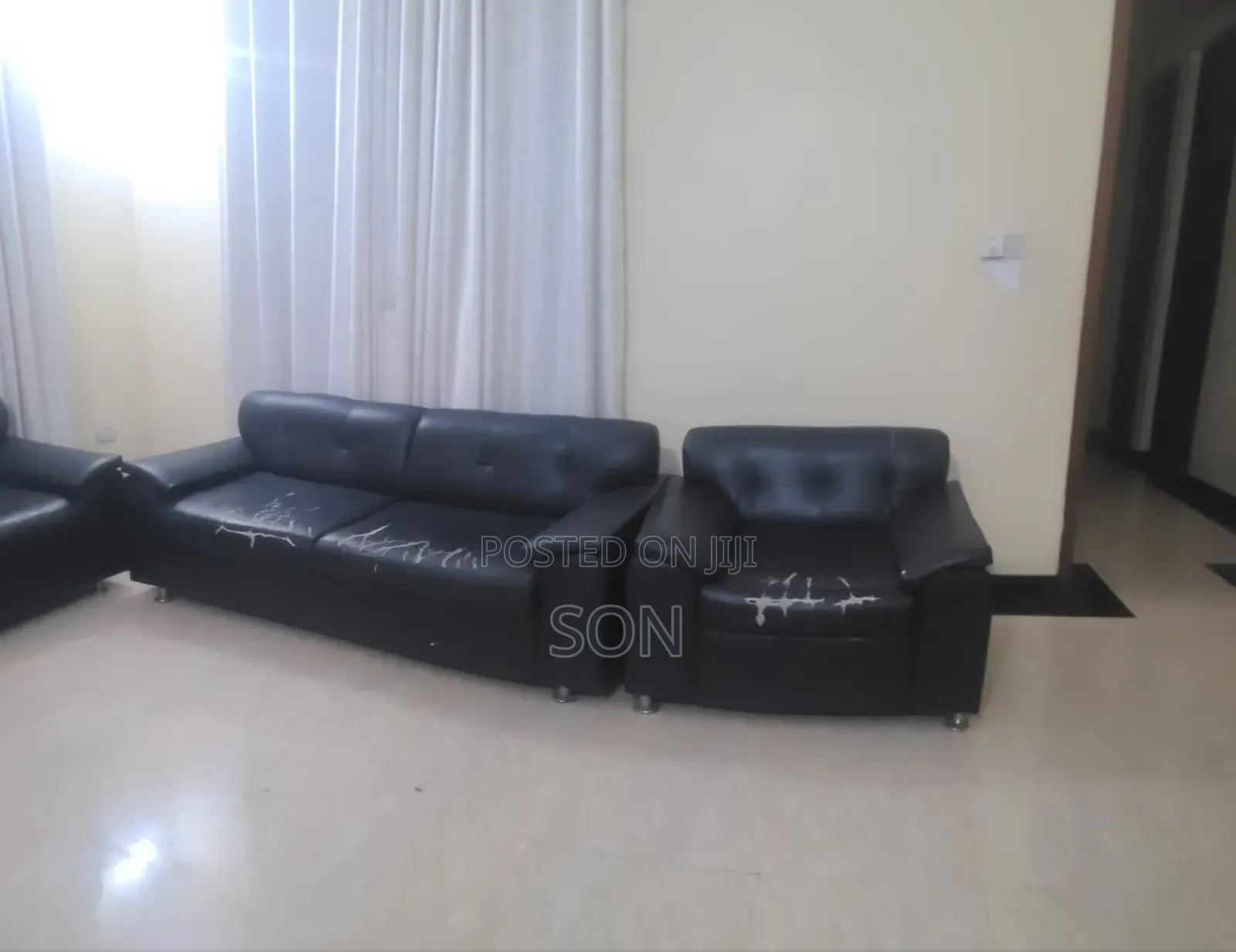 Black Sofa Set