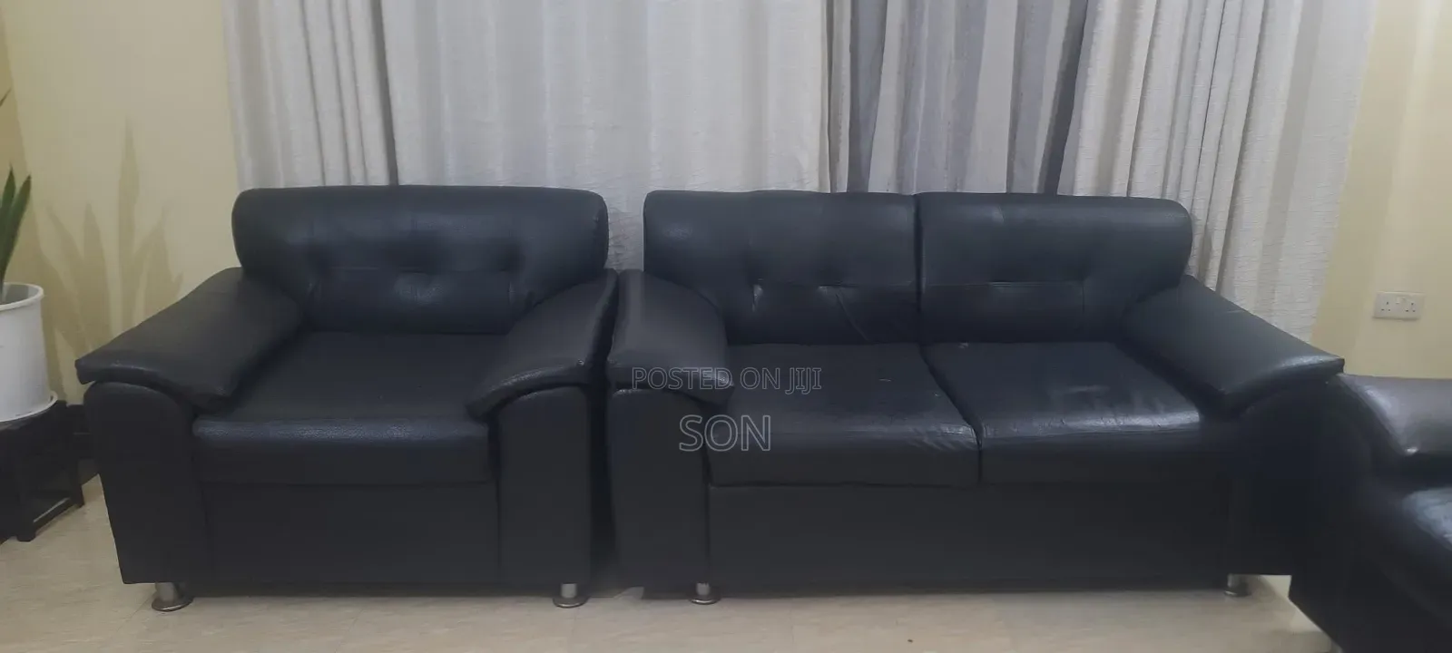 Black Sofa Set