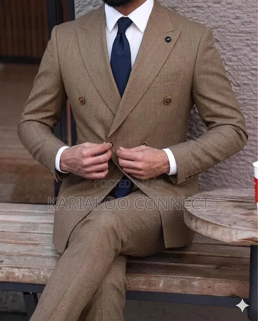 Official Taupe Brown Men's Suits