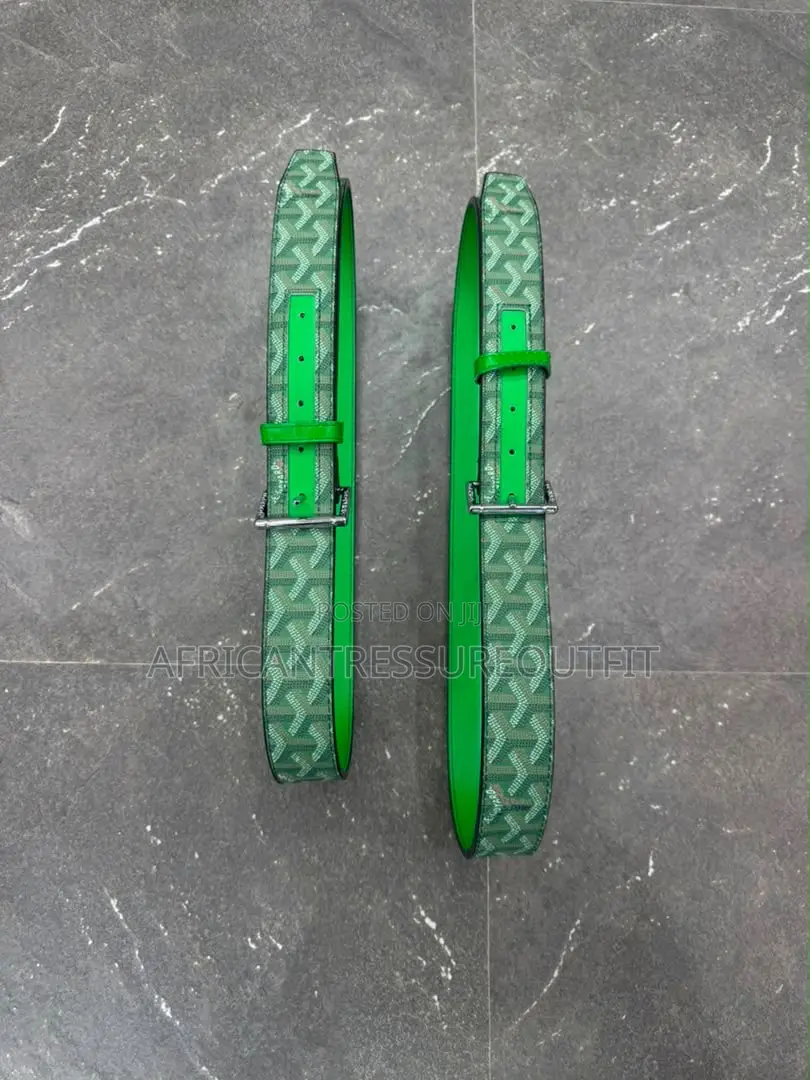 Goyard Ruby Belts Design Leather Backing and Reinforced Holes
