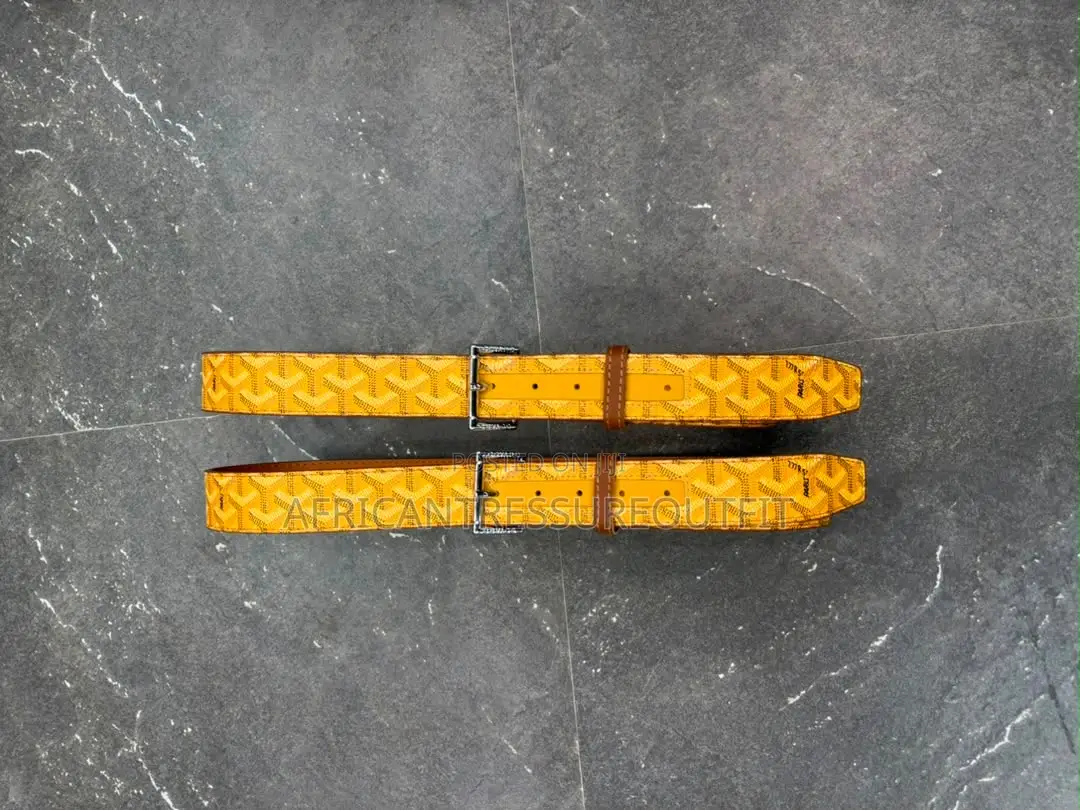 Goyard Ruby Belts Design Leather Backing and Reinforced Holes