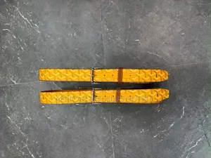 Goyard Ruby Belts Design Leather Backing and Reinforced Holes