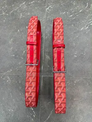 Goyard Ruby Belts Design Leather Backing and Reinforced Holes