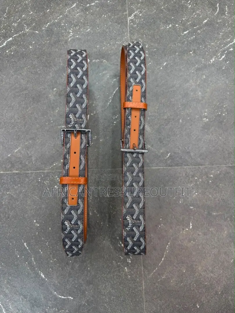 Goyard Ruby Belts Design Leather Backing and Reinforced Holes