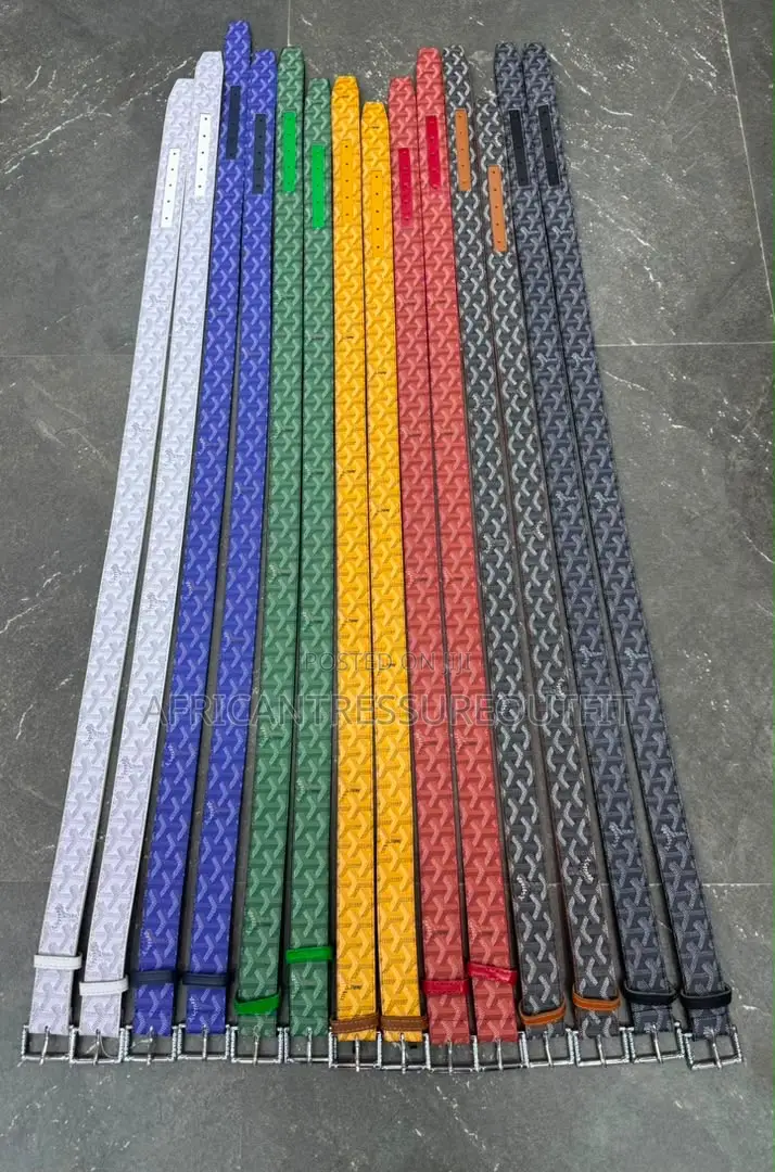 Goyard Ruby Belts Design Leather Backing and Reinforced Holes