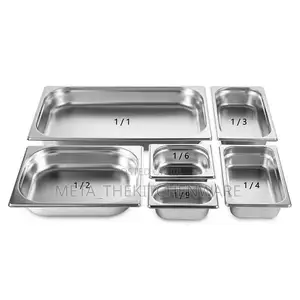 Commercial Stainless Steel Food Gn Pans With Covers / Inset