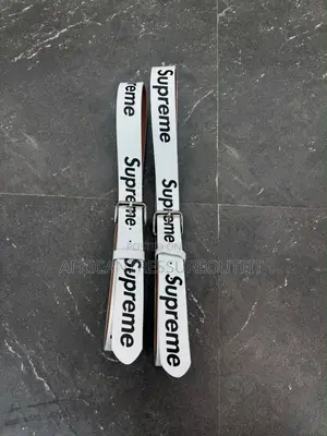 Supreme Branded Belts Crafted With Metallic Buckle Closure
