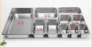 Commercial Stainless Steel Food Gn Pans With Covers / Inset