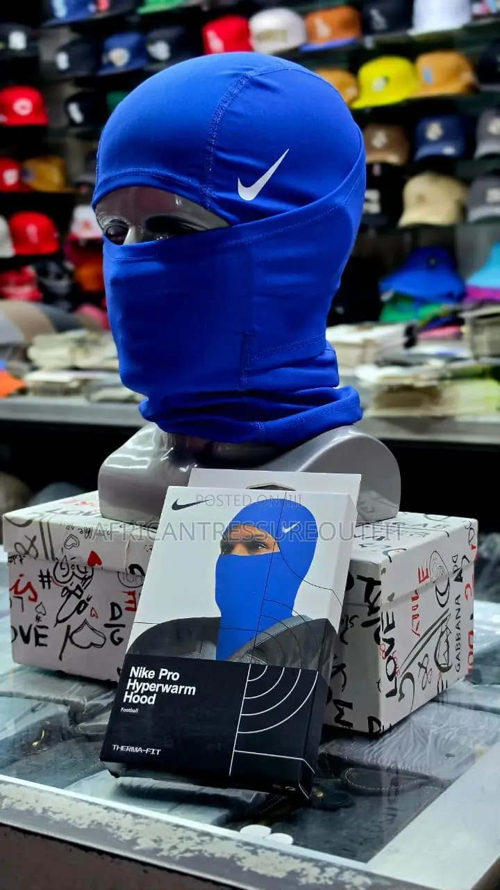 Nike Pro Hypewarm Hood Feature White Branding Ski- Mask