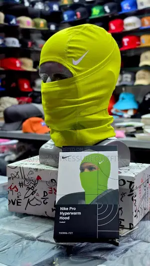 Nike Pro Hypewarm Hood Feature White Branding Ski- Mask