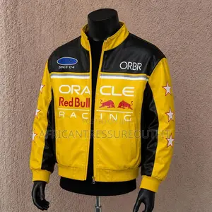 Oracle Leather Red Bull Racing Jackets Details on the Sleeves