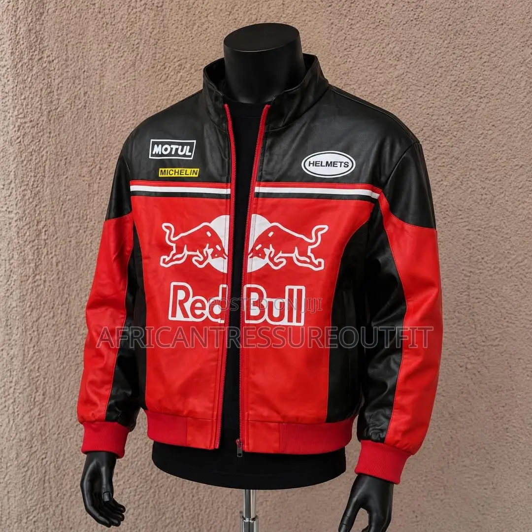 Oracle Leather Red Bull Racing Jackets Details on the Sleeves