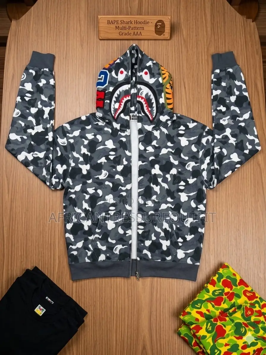 Bape Camo Shark Full Zip Hoodie Collection