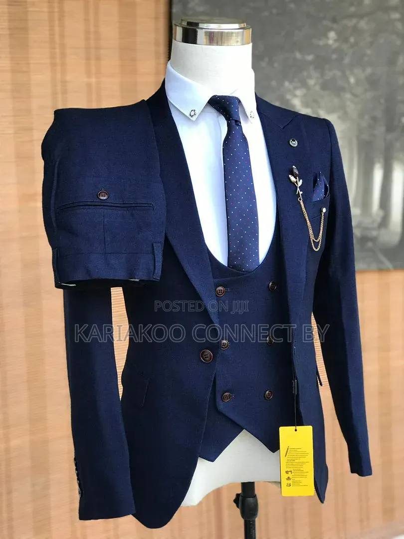 Suti Kali Ya Vipande Vitatu (3-Piece Navy Blue)