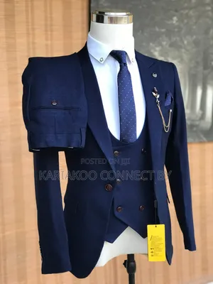 Suti Kali Ya Vipande Vitatu (3-Piece Navy Blue)
