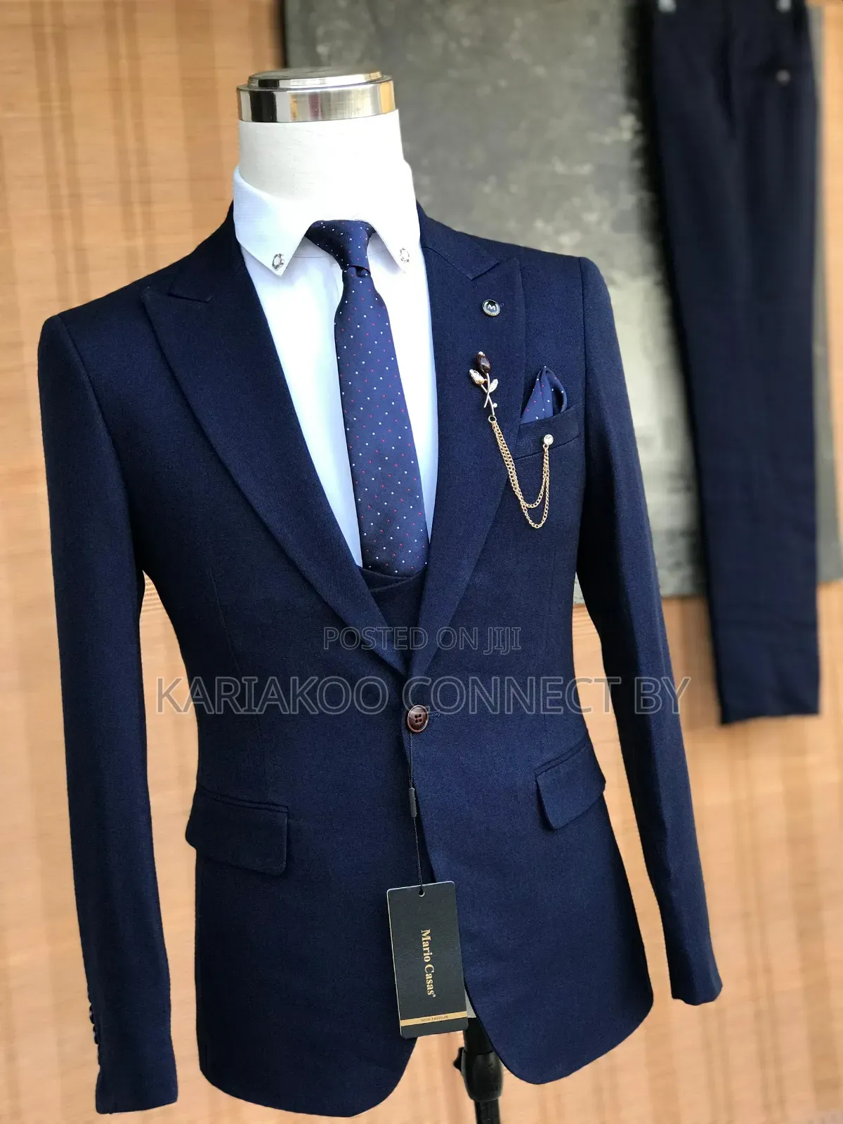 Suti Kali Ya Vipande Vitatu (3-Piece Navy Blue)