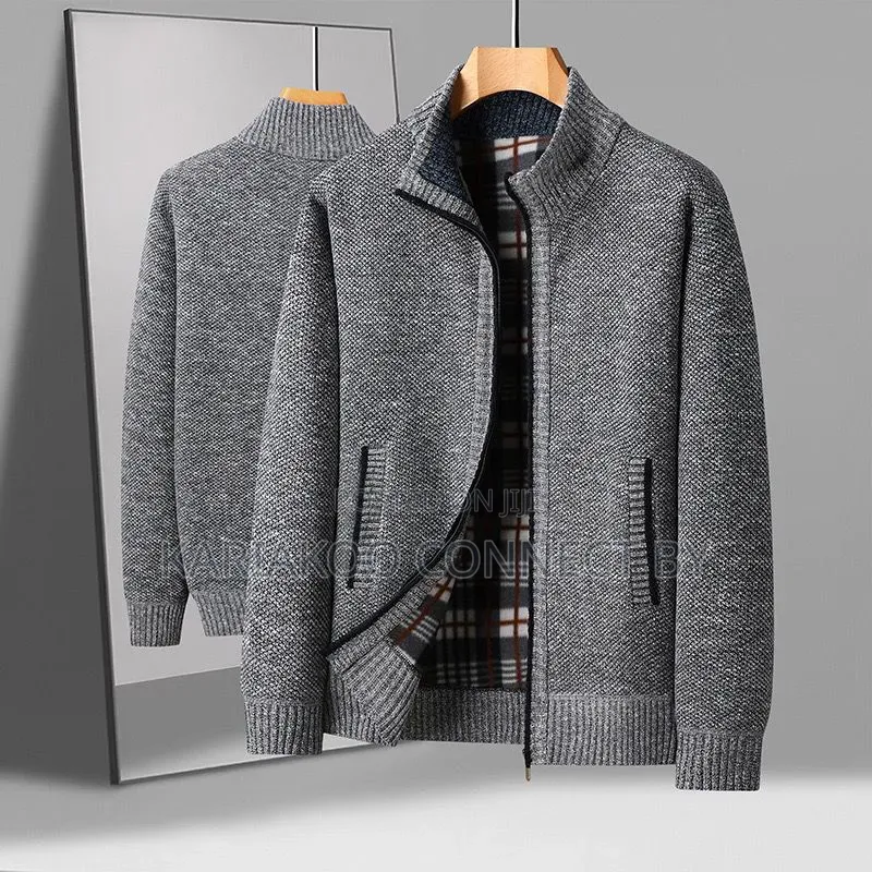Premium Men’S Fleece-lined Zipper Cardigan Jackets.