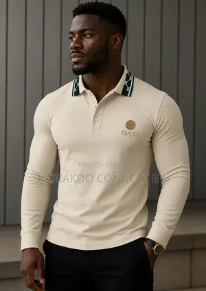 ​ Gucci Luxury Men’S Long-Sleeve Polo Shirts.