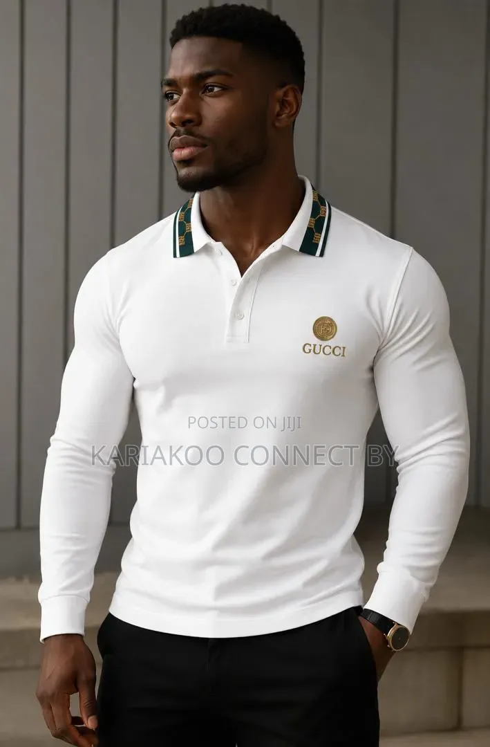 ​ Gucci Luxury Men’S Long-Sleeve Polo Shirts.
