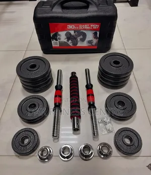 30kg Chrome Dumbells Set With Connector 
