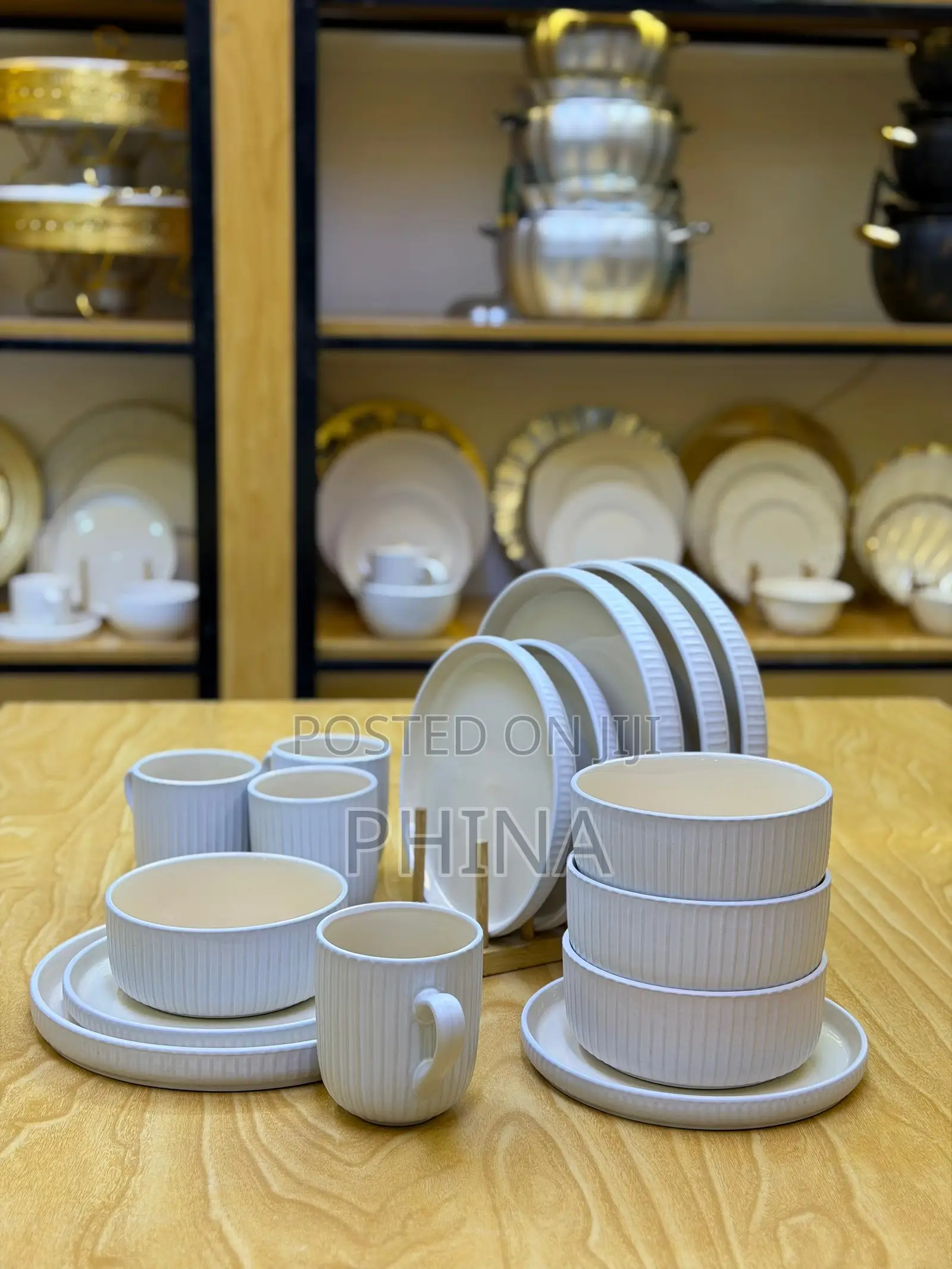 Dina Set Pc 16 Sahani 4 Bakuli 4 Kikombe 4 Side Plate 4