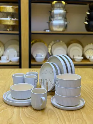 Dina Set Pc 16 Sahani 4 Bakuli 4 Kikombe 4 Side Plate 4